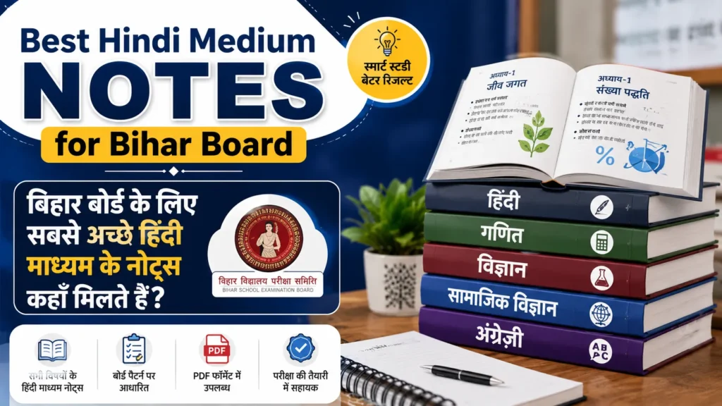 Best Hindi Medium Notes for Bihar Board  | बिहार बोर्ड के लिए सबसे अच्छे हिंदी माध्यम के नोट्स कहाँ मिलते हैं?