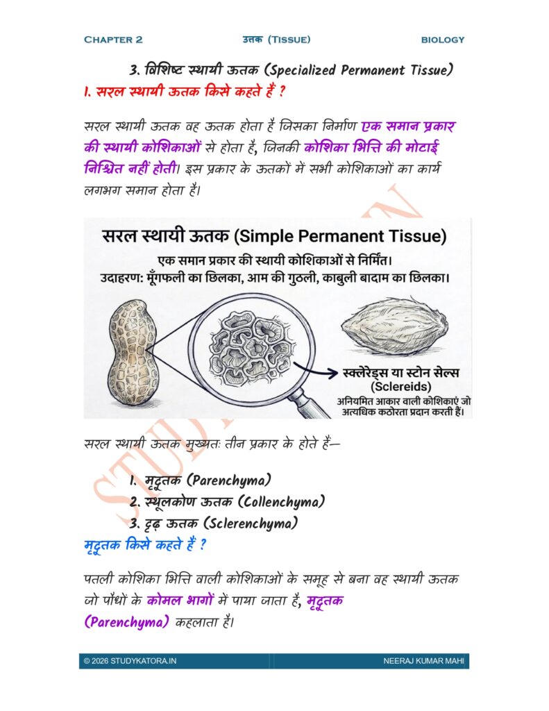 Class 9 Biology Chapter 2 Notes in Hindi